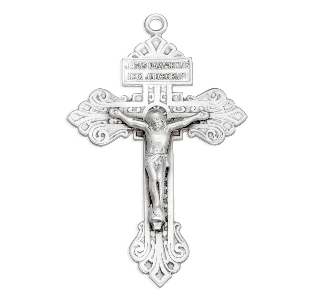 Sterling Silver Double Sided Pardon Crucifix- 27" Ch-Bxd