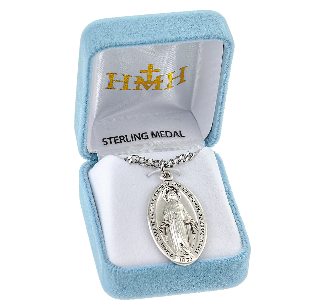 Sterling Silver Oval Miraculous Medal