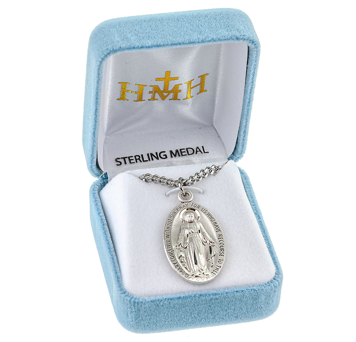 Sterling Silver Med Mirac 27" Ch-Bxd