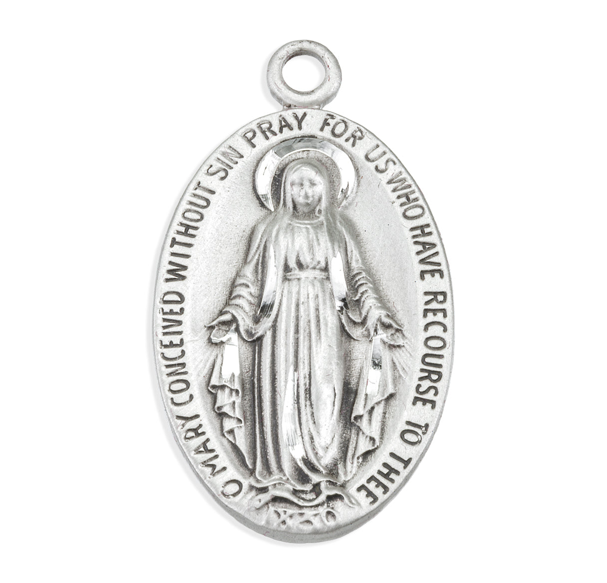 Sterling Silver Med Mirac 27" Ch-Bxd
