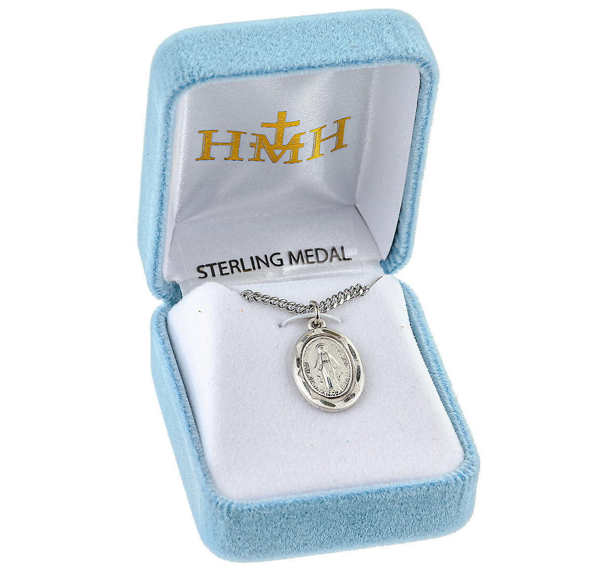 Sterling Silver Oval Miraculous Medal