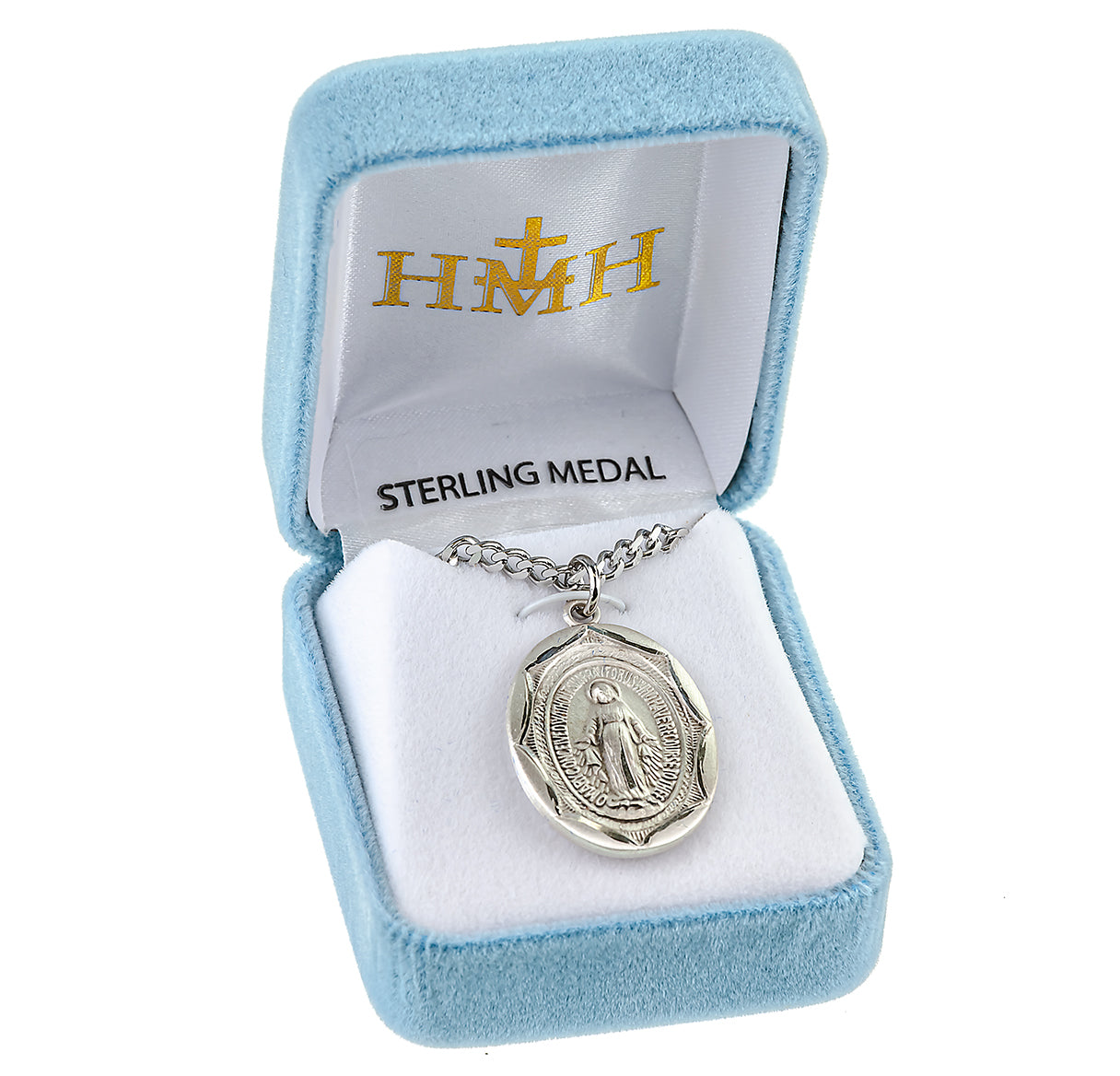 Sterling Silver Oval Miraculous Medal