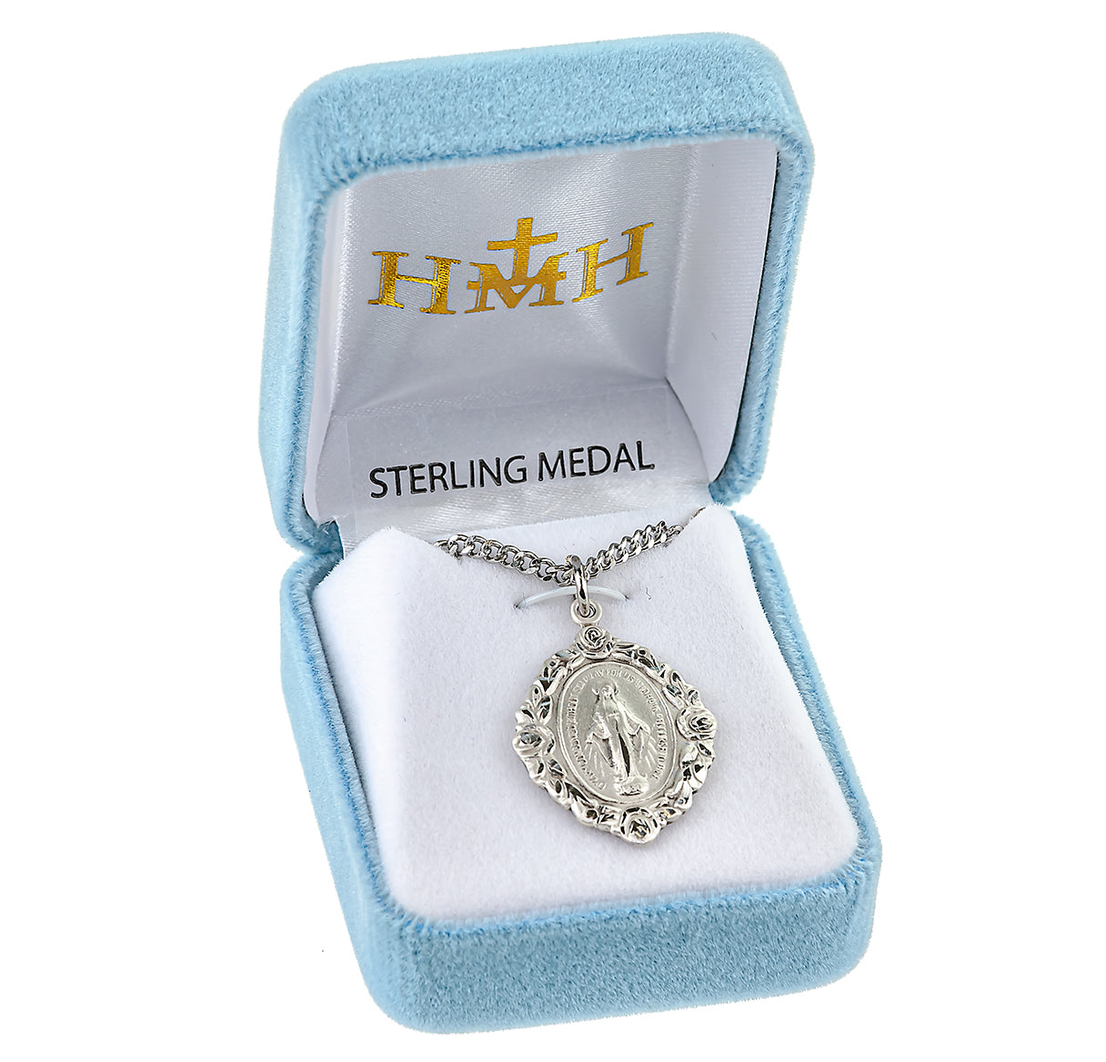 Sterling Silver Mirac w/Roses 24" Ch-Bxd