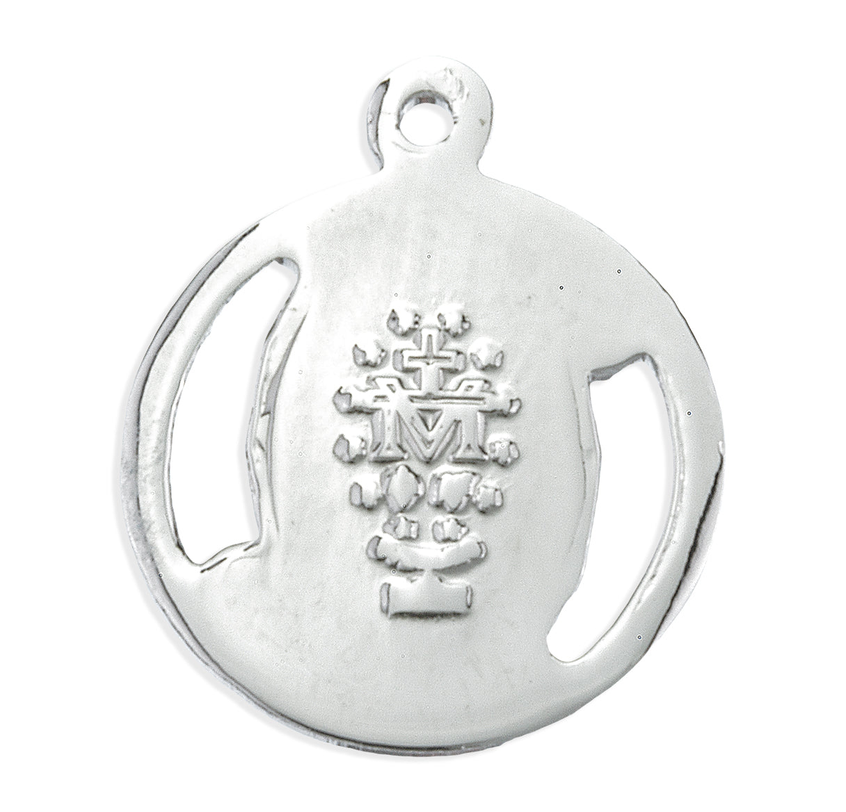 Sterling Silver Blue Epoxy Miraculous Medal