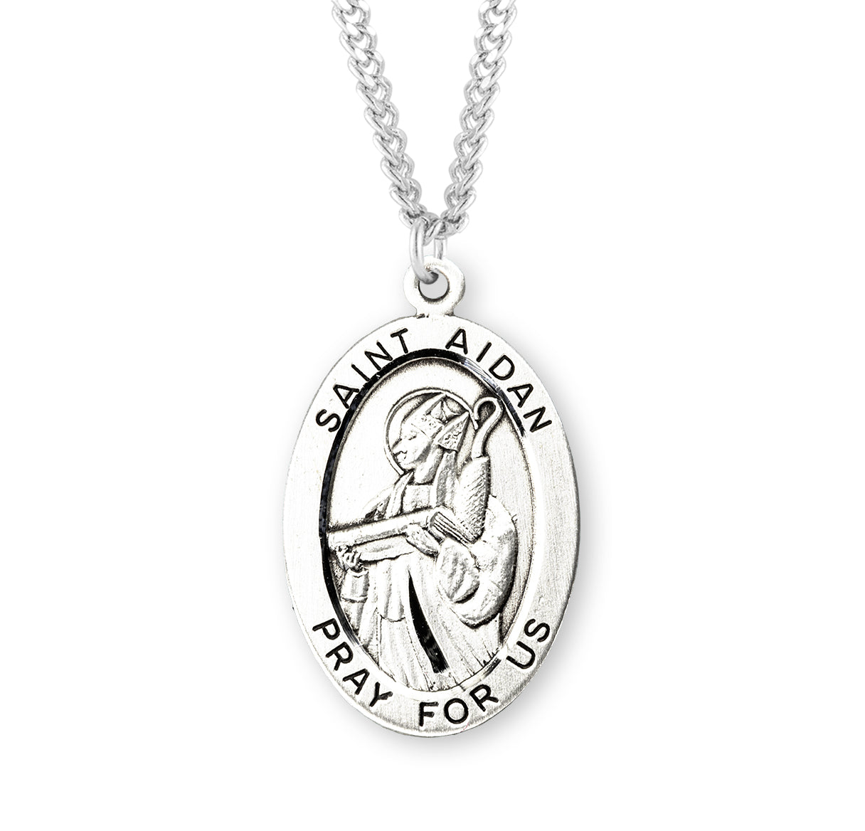 Sterling Silver Lg Oval St  Aidan-24" Ch-Bxd