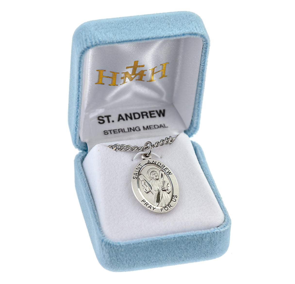 Patron Saint Andrew Oval Sterling Silver Medal