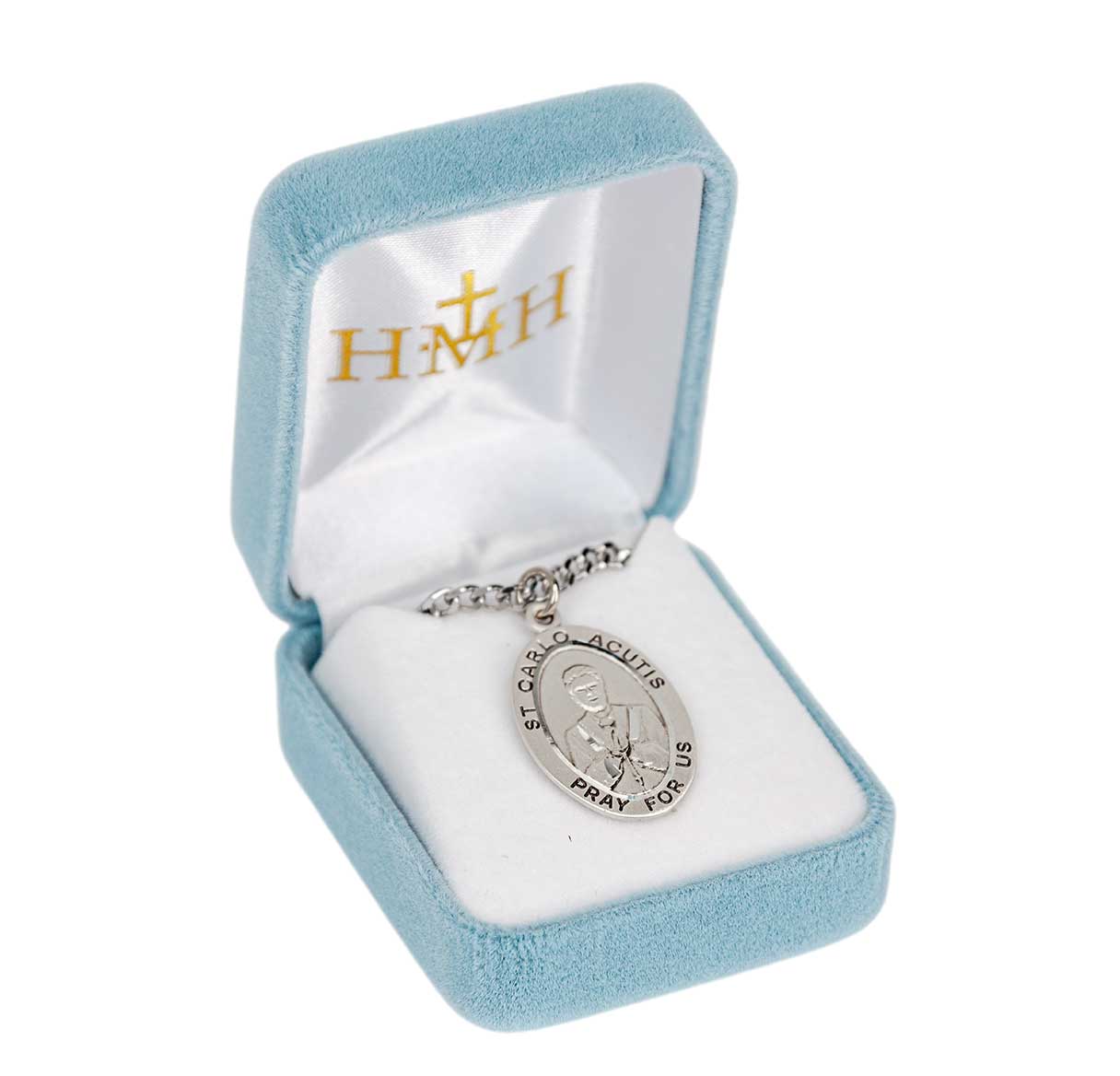 Sterling Oval St Carlo Acutis Medal- 20"