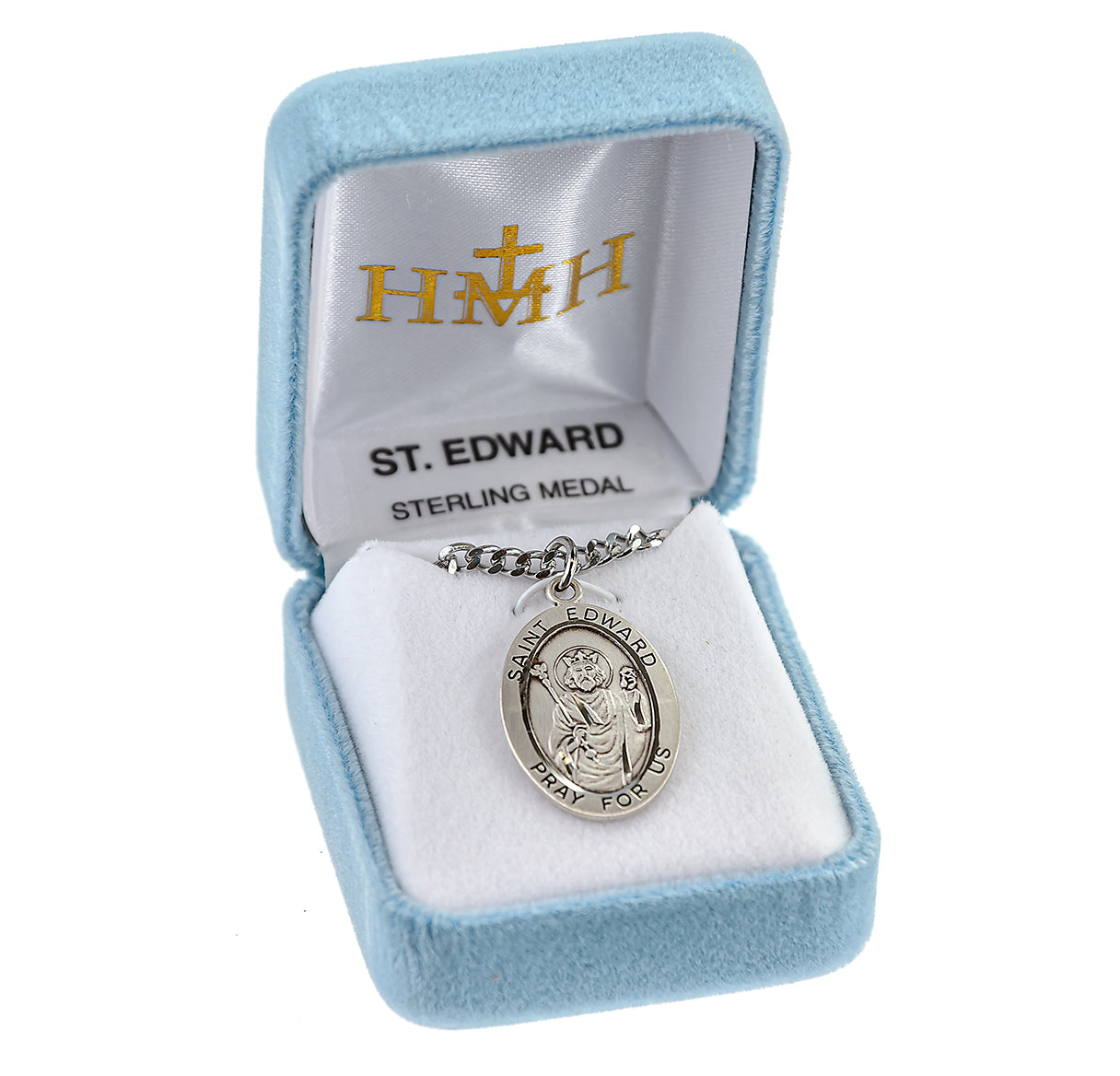 Patron Saint Edward Oval Sterling Silver Medal