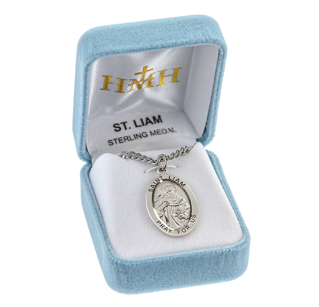 Patron Saint Liam Oval Sterling Silver Medal