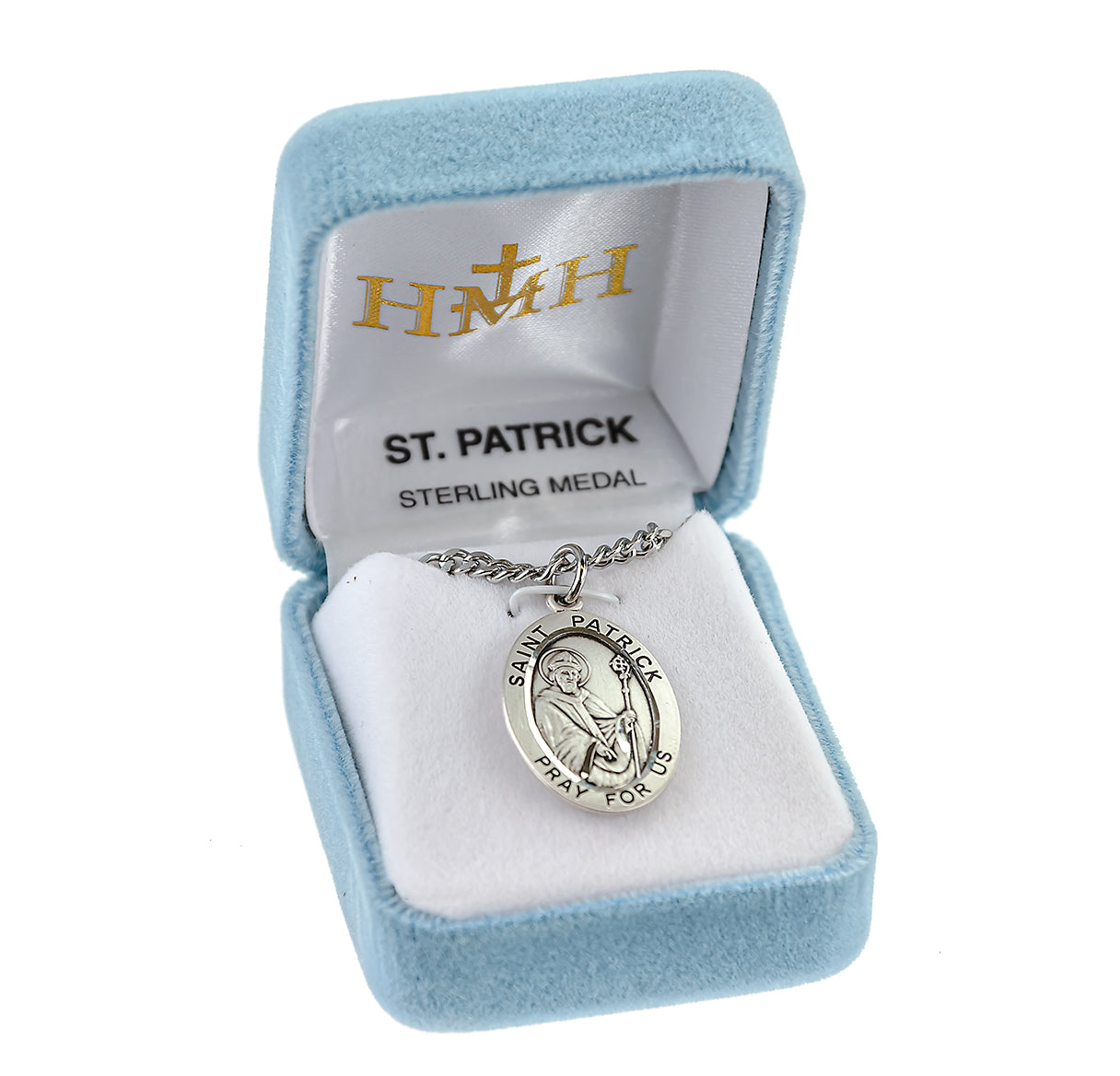 Patron Saint Patrick Oval Sterling Silver Medal