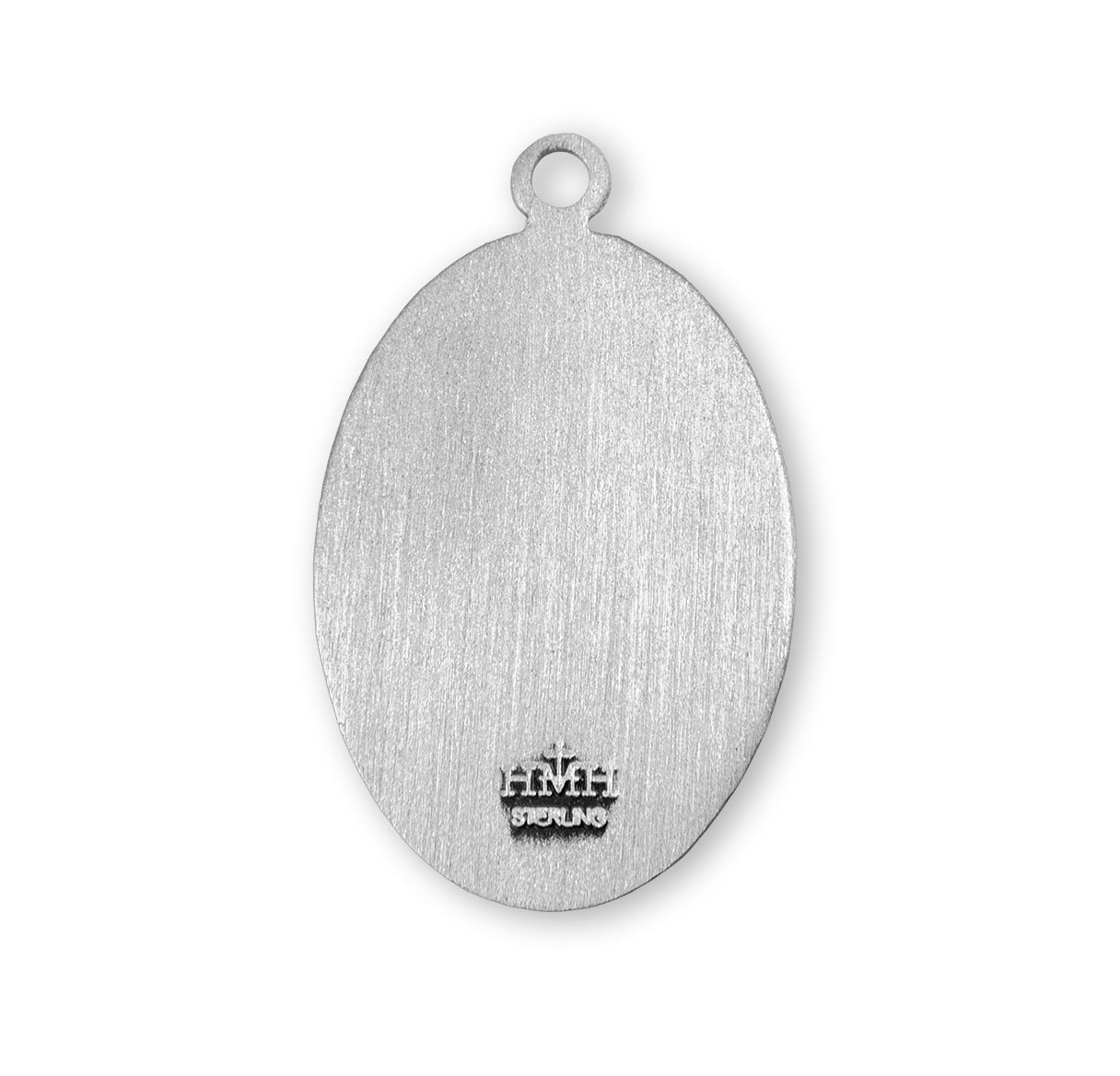 Patron Saint Cecilia Oval Sterling Silver Medal
