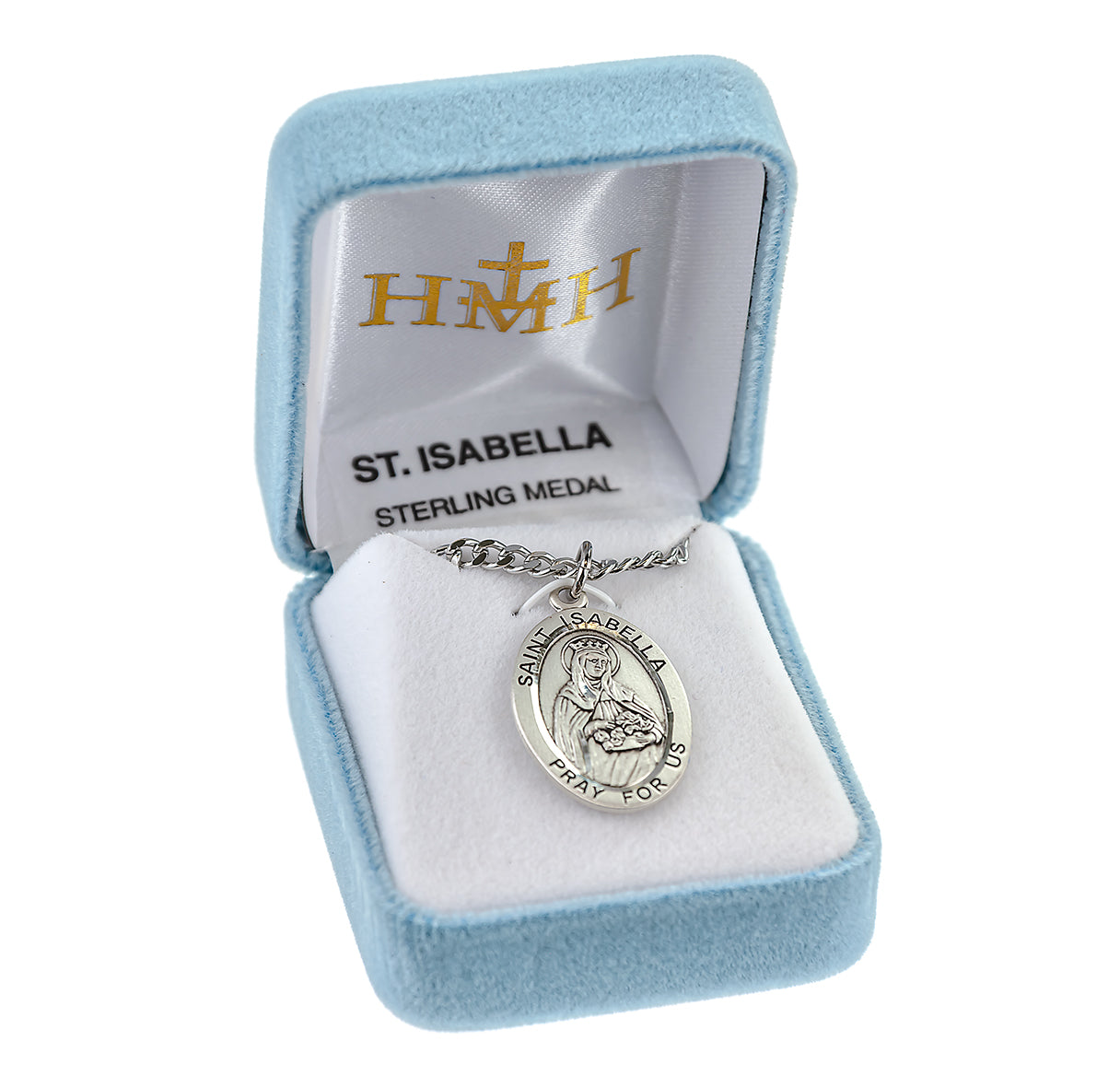 Patron Saint Isabella Oval Sterling Silver Medal