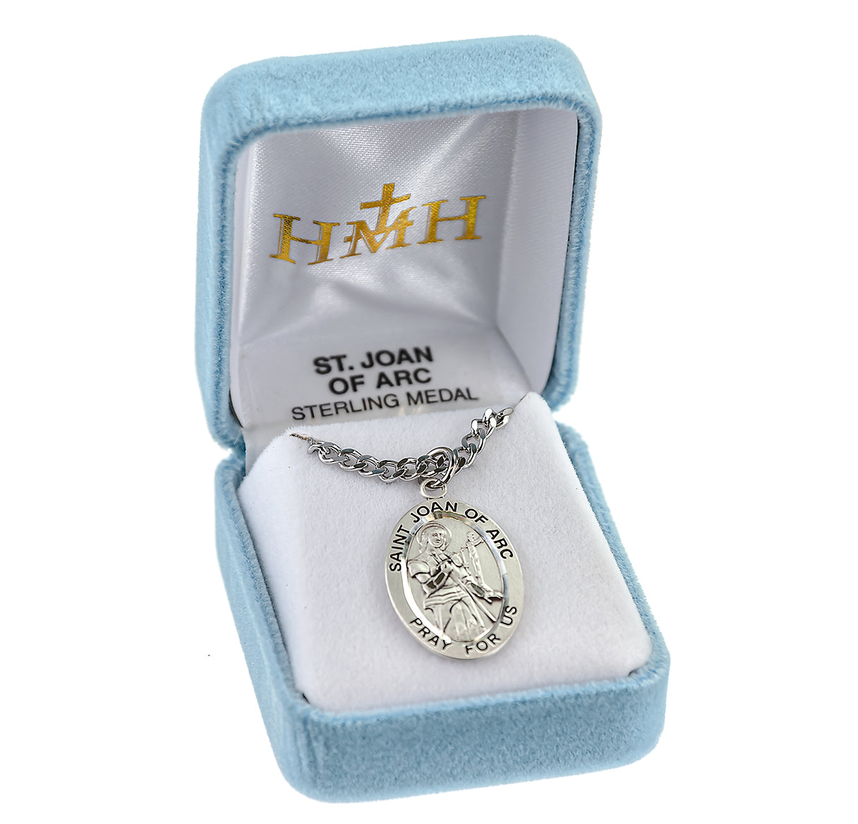 Patron Saint Joan of Arc Oval Sterling Silver Medal