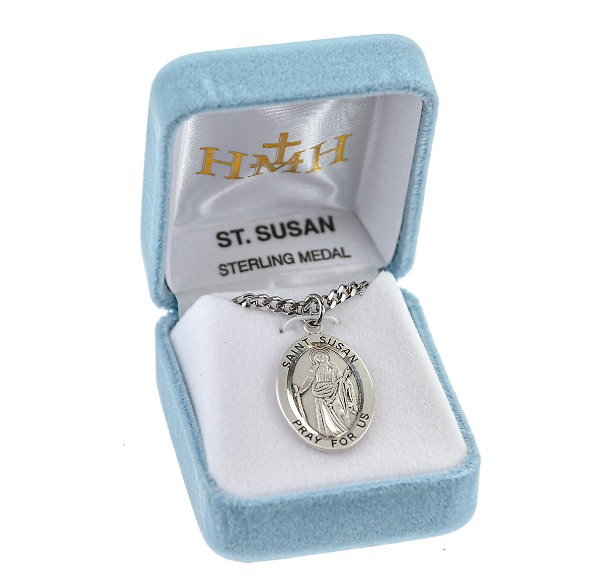 Patron Saint Susan Oval Sterling Silver Medal