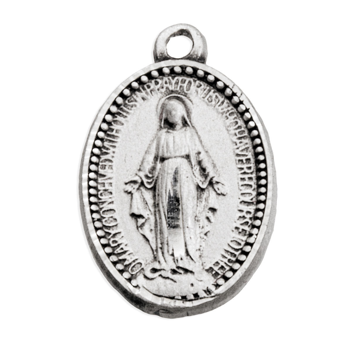 Sterling Silver Small Oval Miraculous-*16" Ch-Bxd