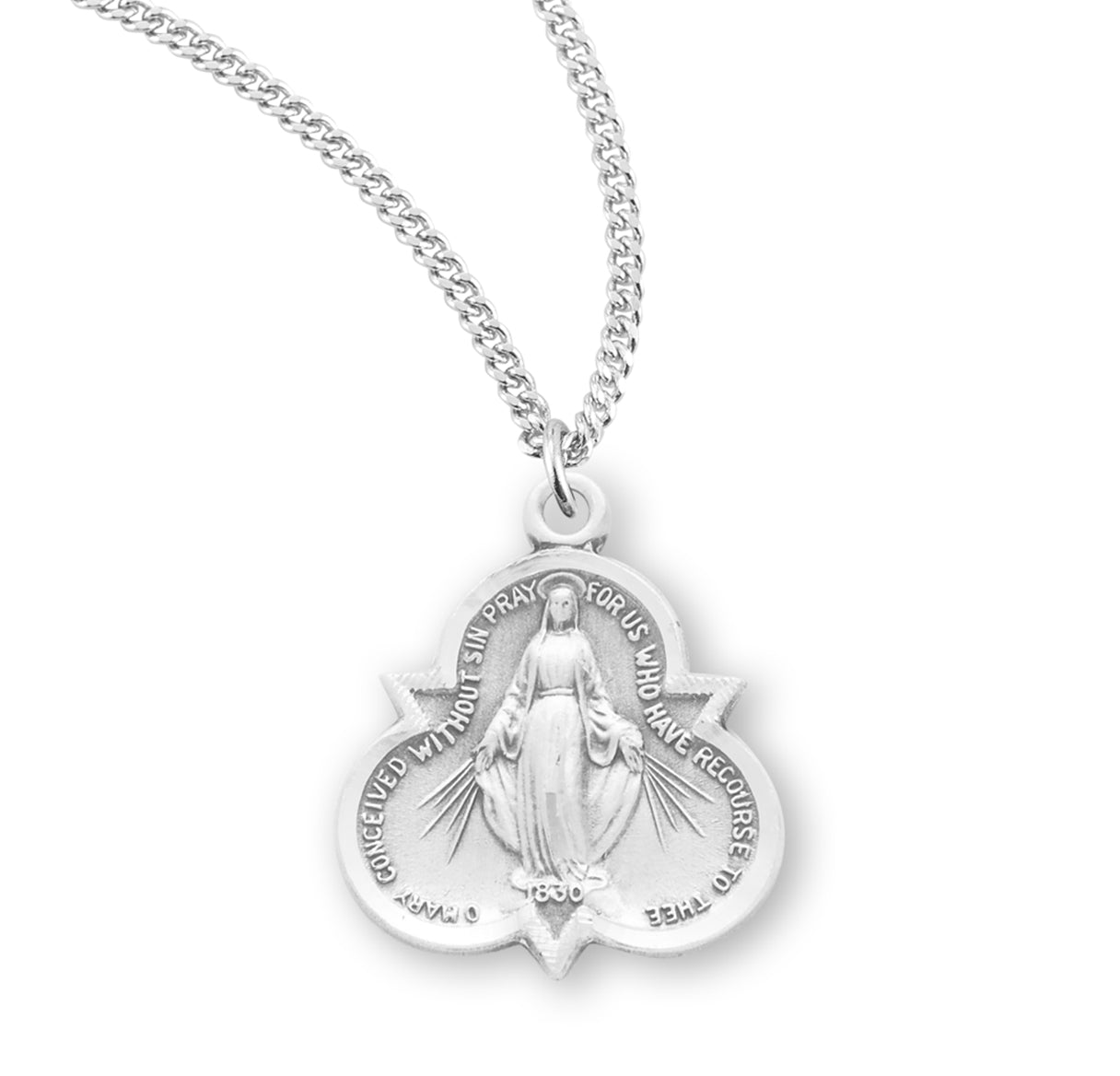 Sterling Silver Trinity Mirac 20" Ch-Bxd