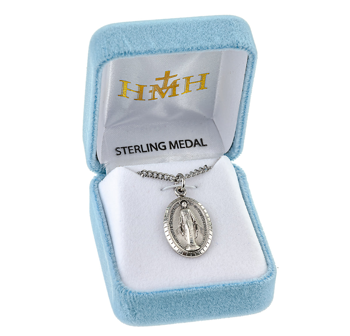Sterling Silver Oval Miraculous Medal