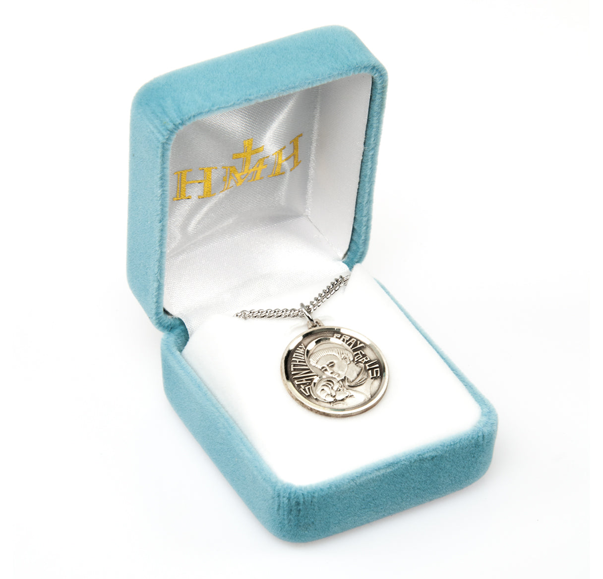 Sterling Silver St. Anthony w/24" Ch-Bxd