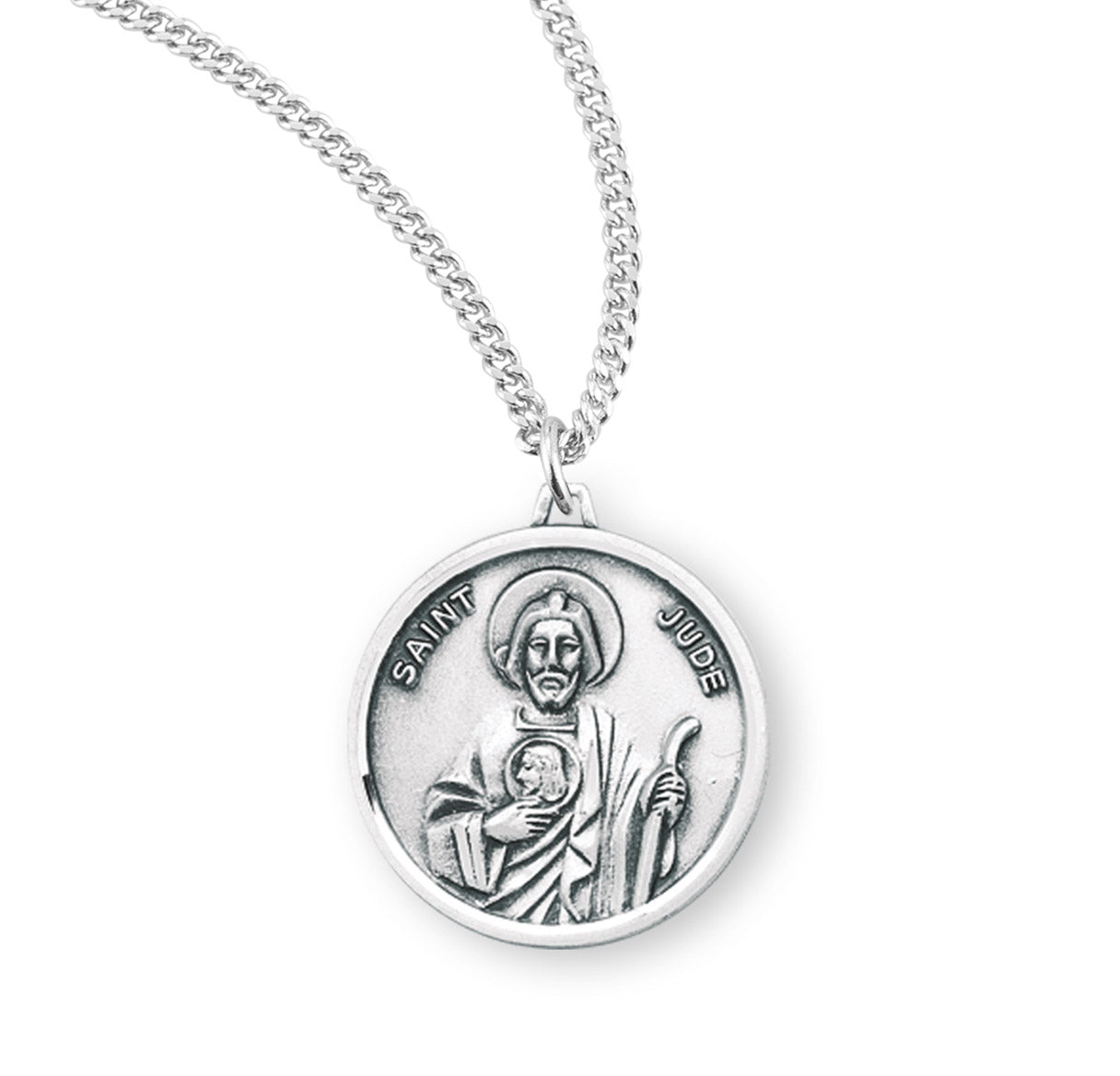 Sterling Silver St. Jude W/24" Ch-Bxd