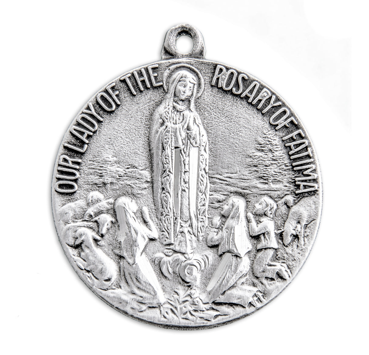 Our Lady of Fatima Round Sterling Silver Medal