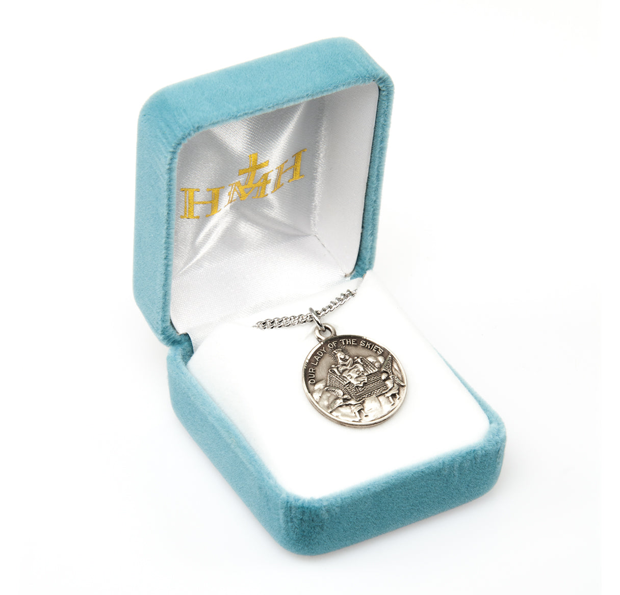 Our Lady of Loretto Round Sterling Silver Medal