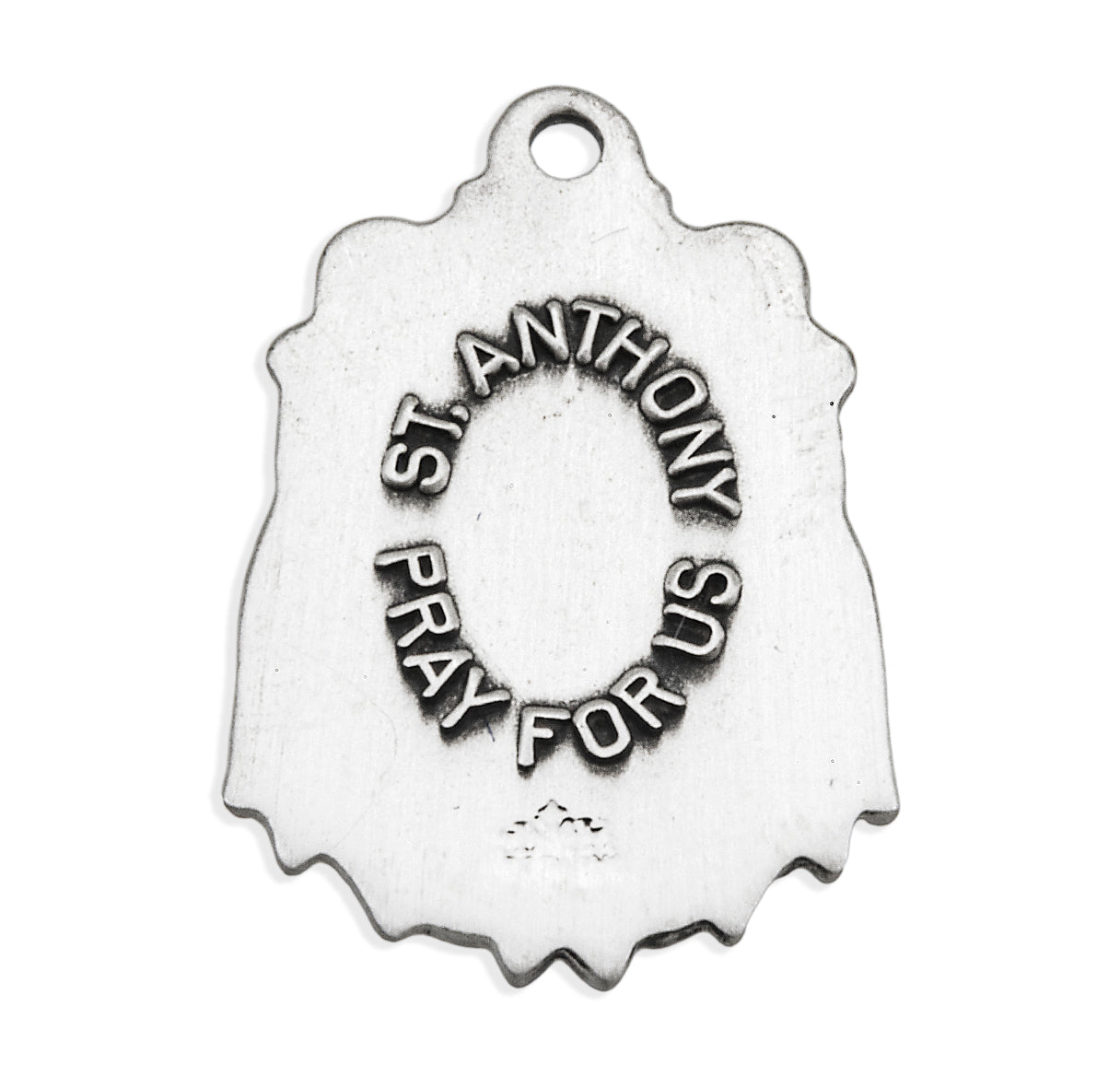 Saint Anthony Floral Bordered Sterling Silver Medal