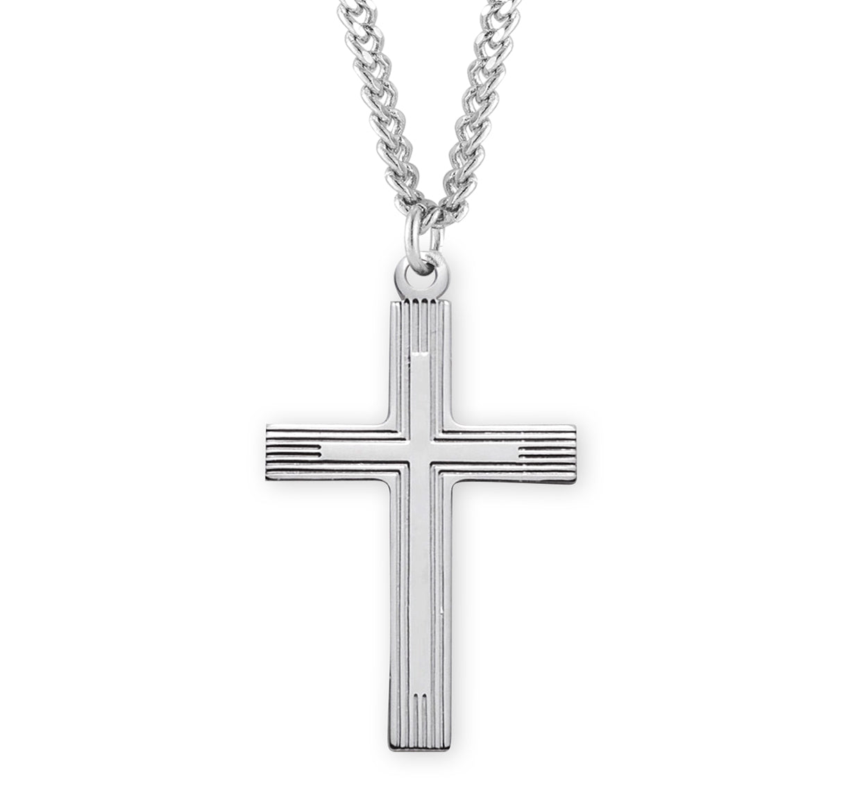 Sterling Silver Med Fancy Cross 27" Ch-Bxd