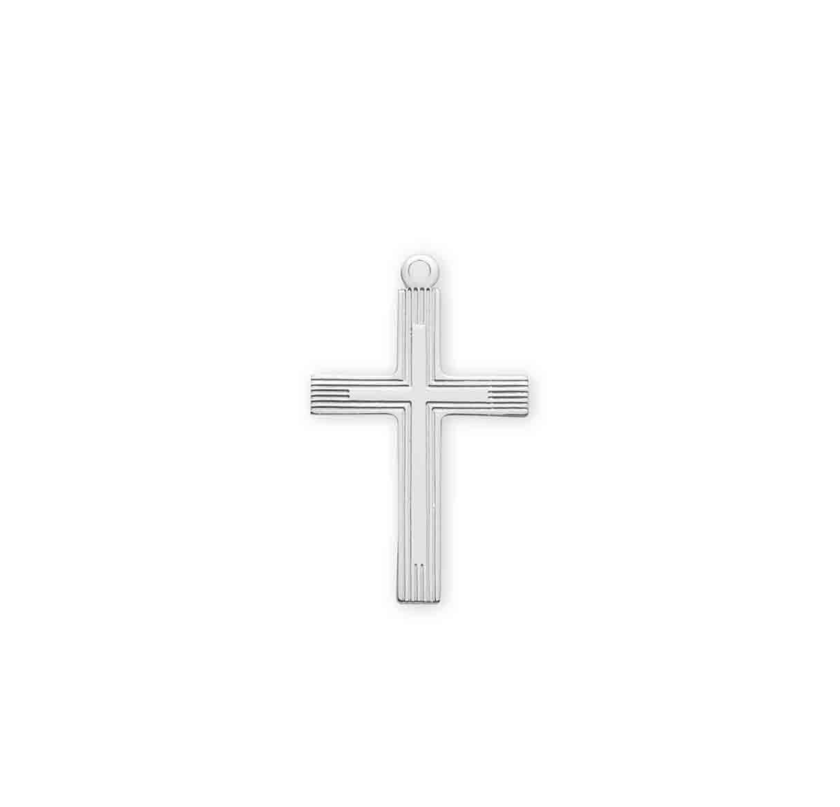 Sterling Silver Med Fancy Cross 27" Ch-Bxd