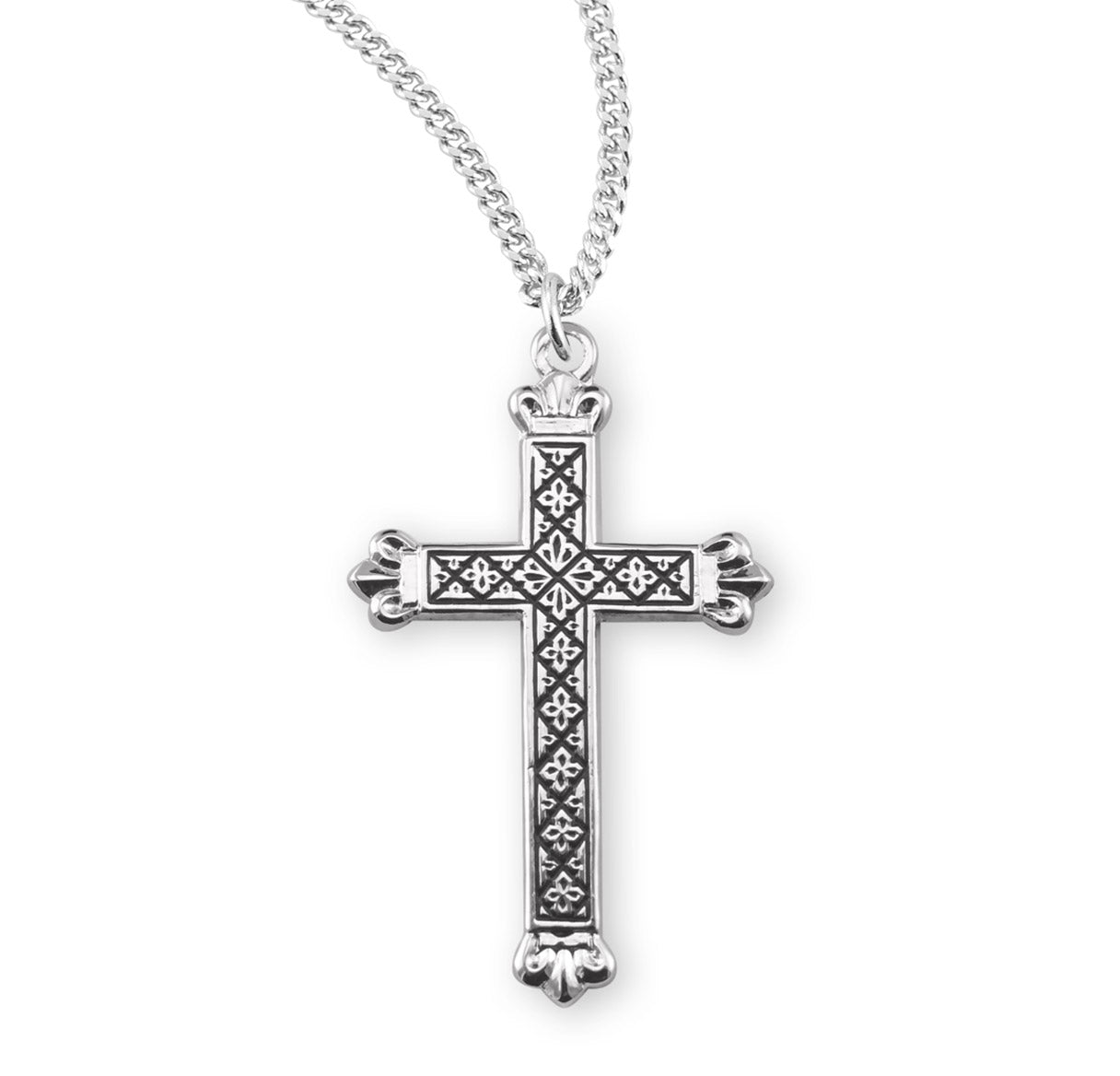 Sterling Silver Black Epoxy Cross