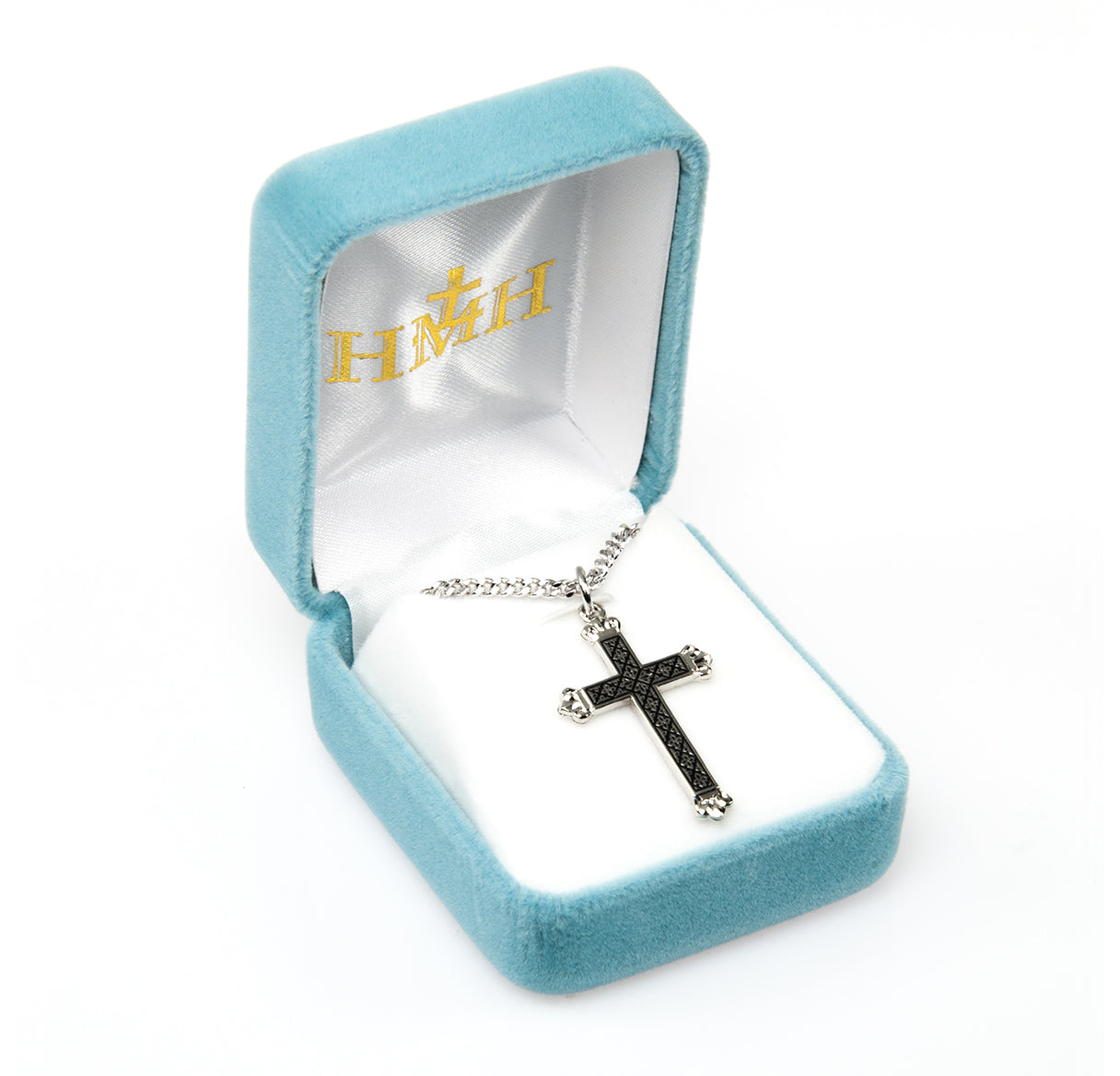 Sterling Silver Black Epoxy Cross