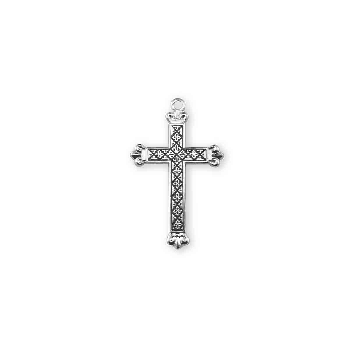 Sterling Silver Black Epoxy Cross