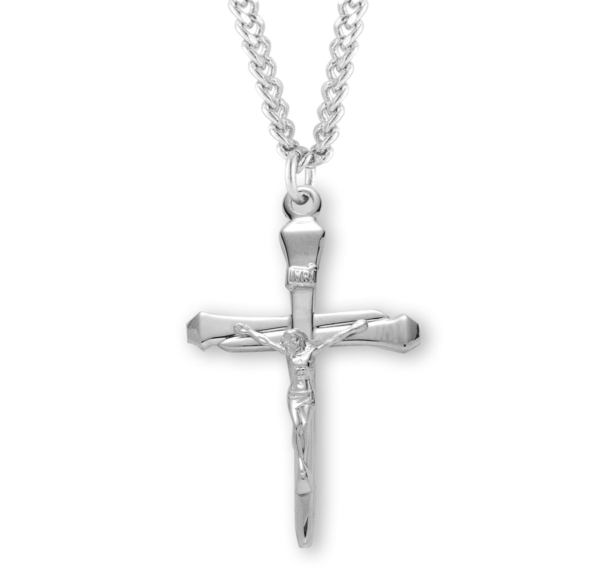 Sterling Silver Large Nails High Polished Crucifix