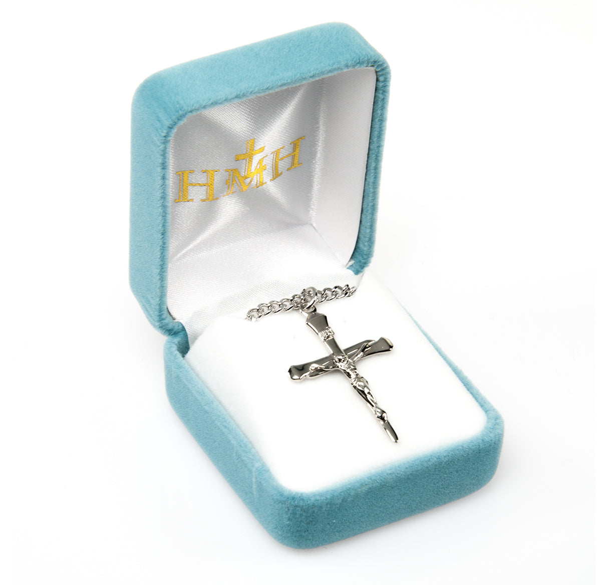 Sterling Silver Large Nails High Polished Crucifix