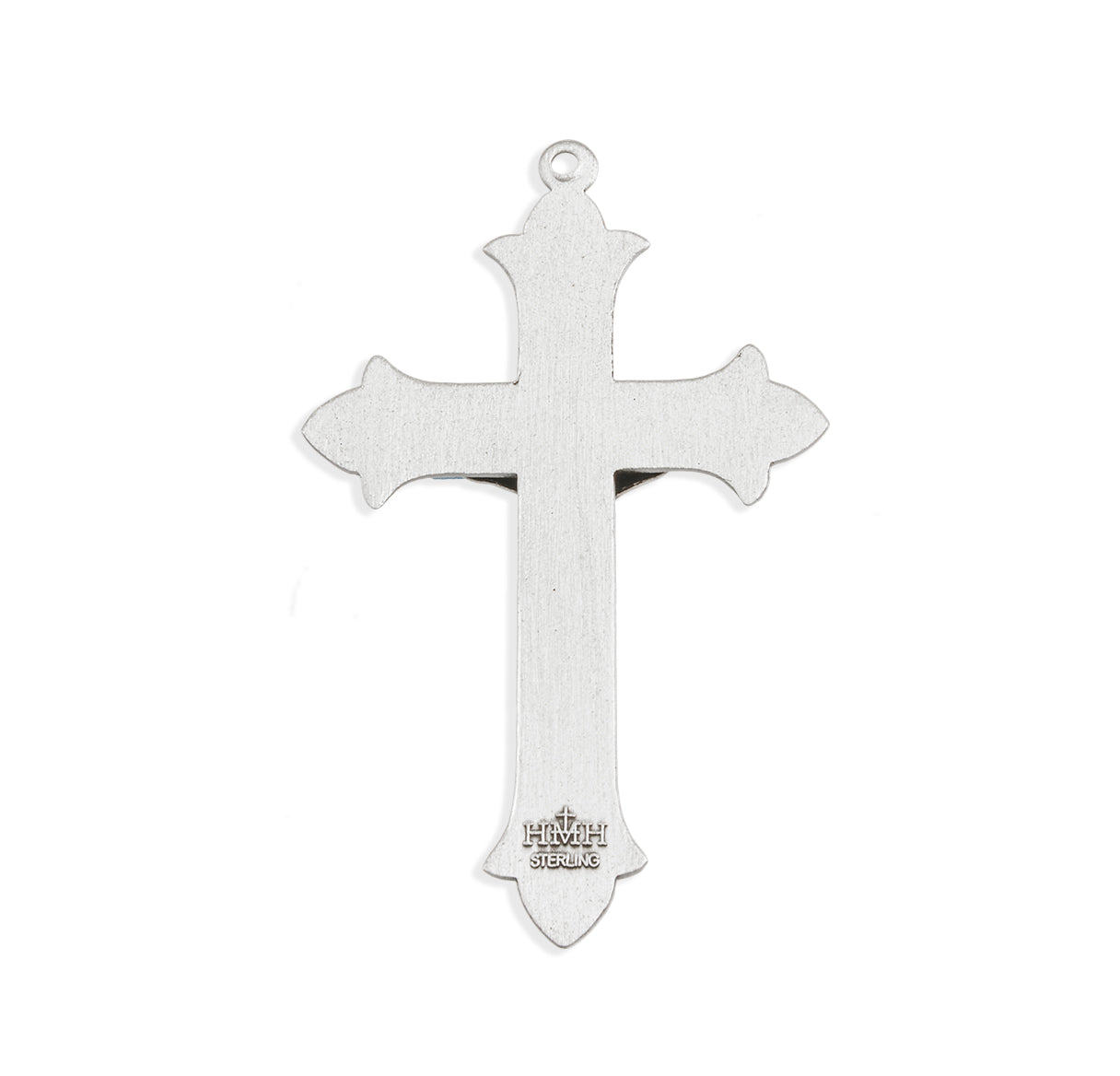 Sterling Silver Fleur De Lis Crucifix