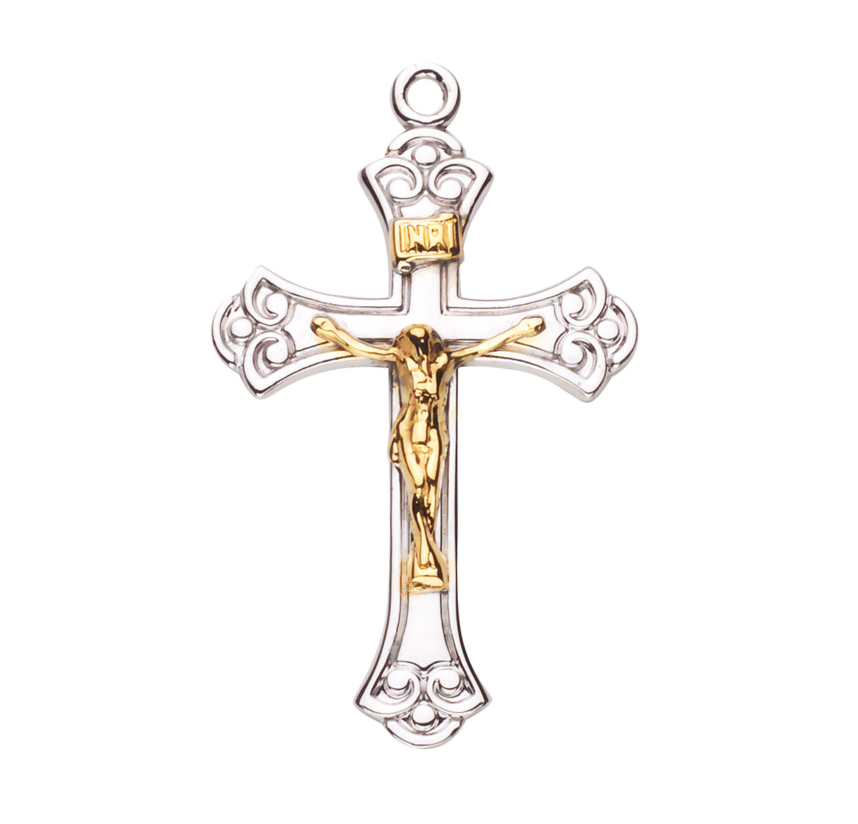 Sterling Silver Med Fancy Tu-Tone Cfx-*18" Ch-Bxd