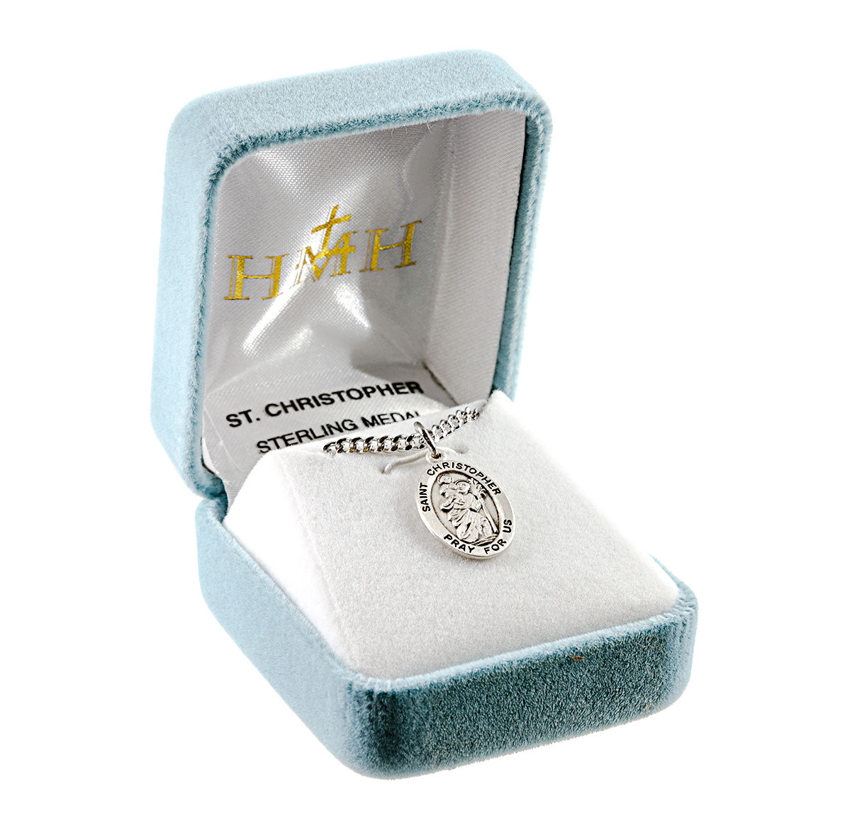 Saint Christopher Oval Sterling Silver Medal