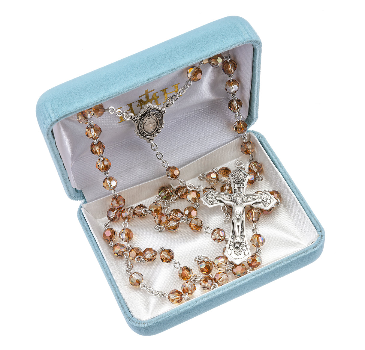6mm Finest Copper Sterling Silver Rosary-Bxd 80/192