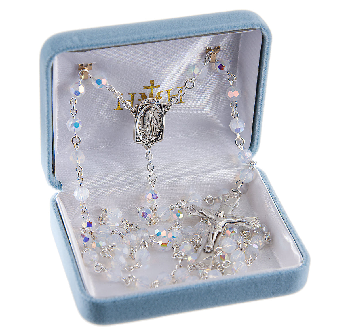 6mm Finest Opal Sterling Silver Rosary Bxd 318/145