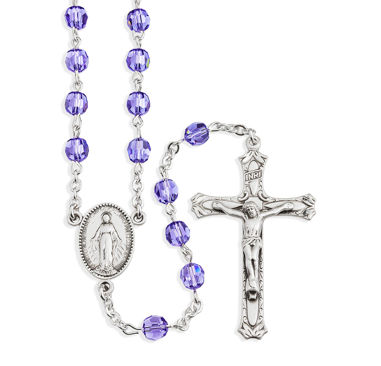 6mm Finest Tanzanite (AB) Sterling Silver Rosary Bxd-315/115