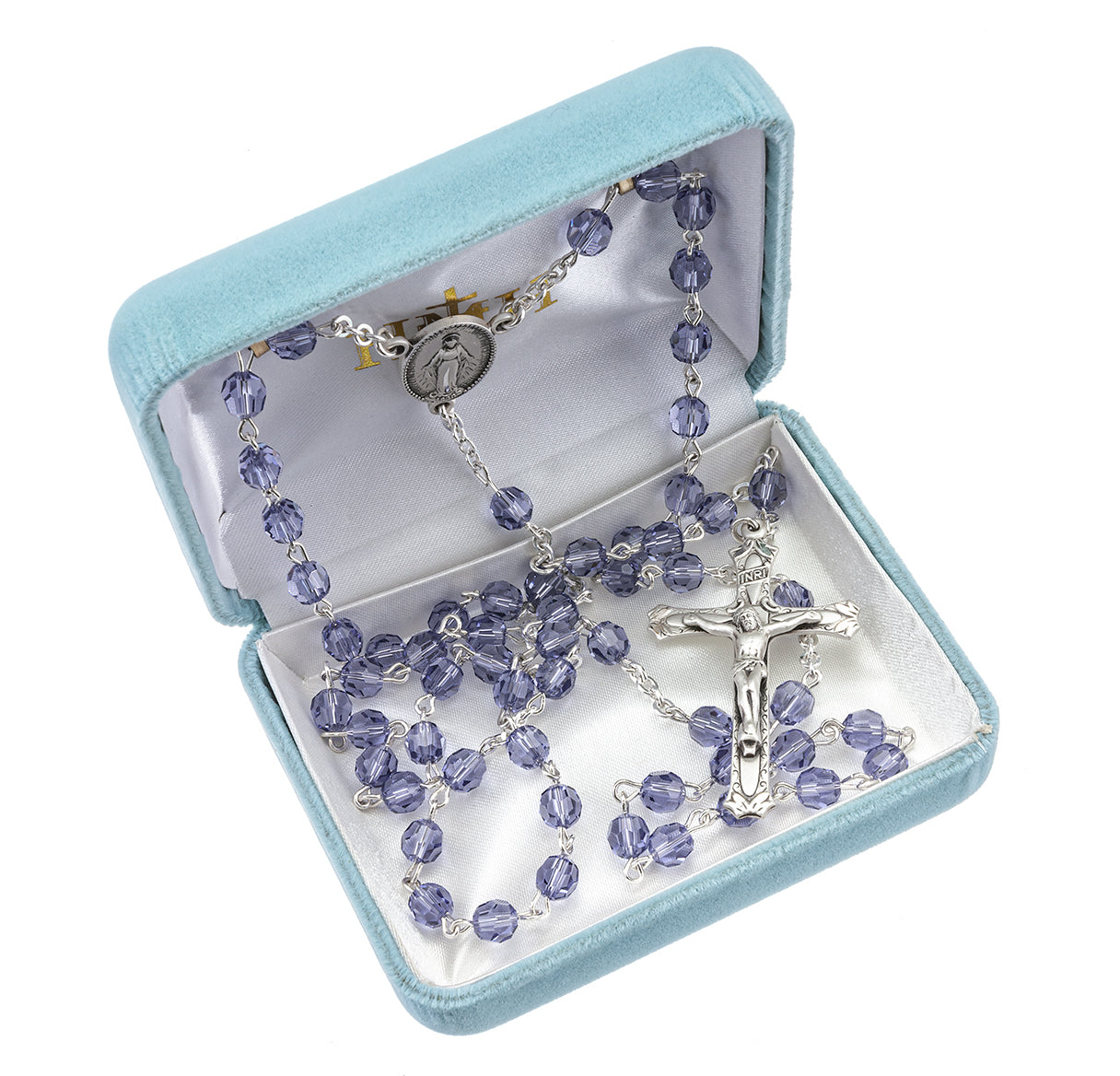 6mm Finest Tanzanite (AB) Sterling Silver Rosary Bxd-315/115