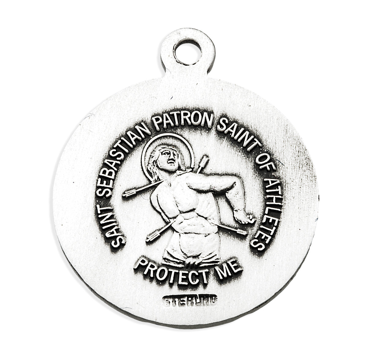 Saint Sebastian Sterling Silver Soccer Athlete Medal