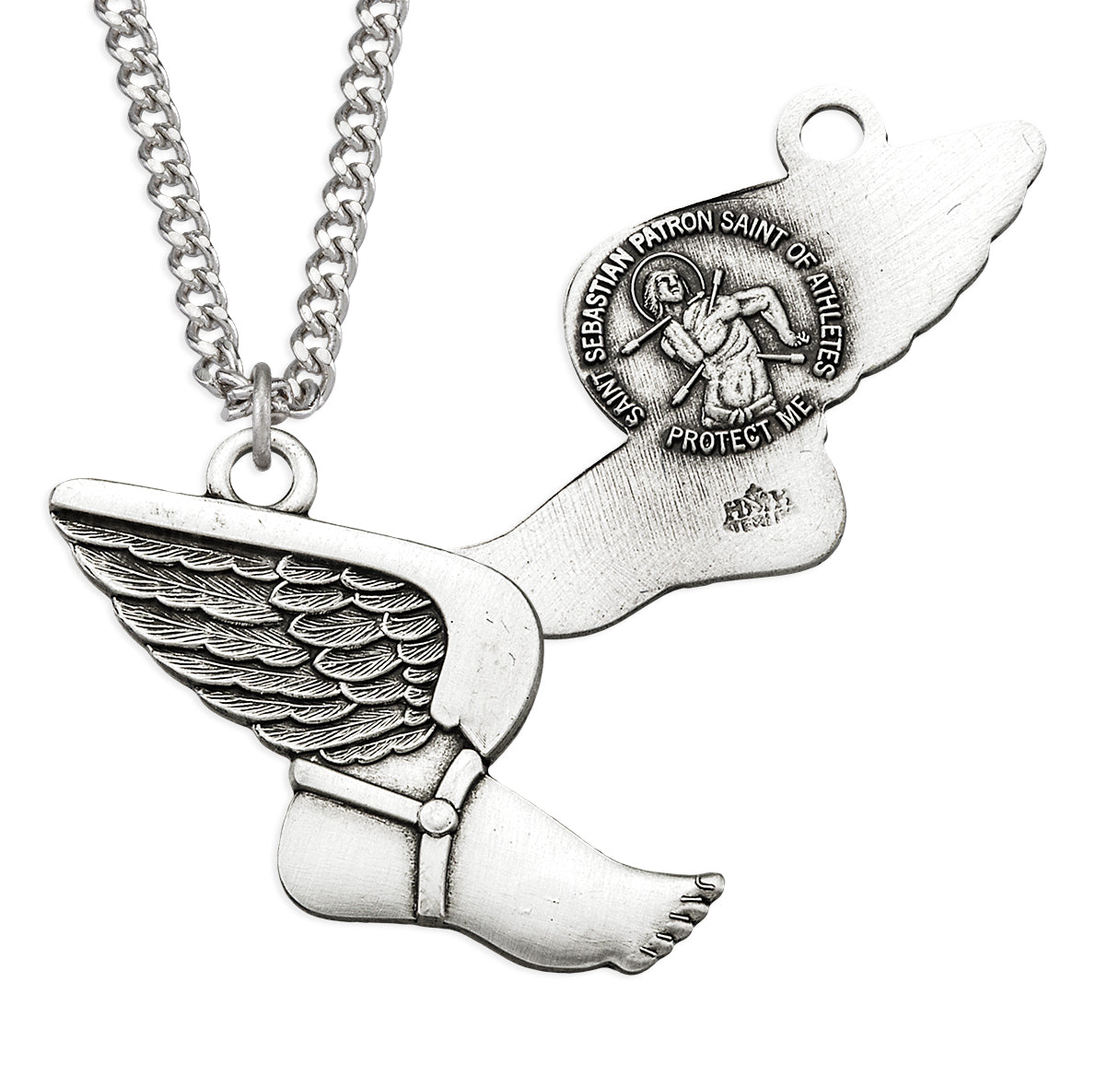 Saint Sebastian Sterling Silver Track Athlete Medal