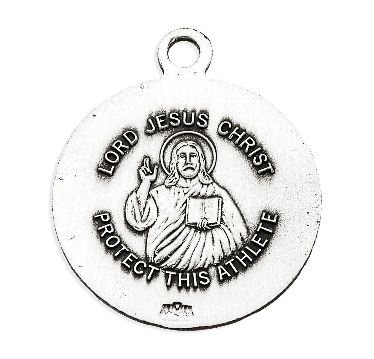 Lord Jesus Christ Sterling Silver Soccer Athlete Medal