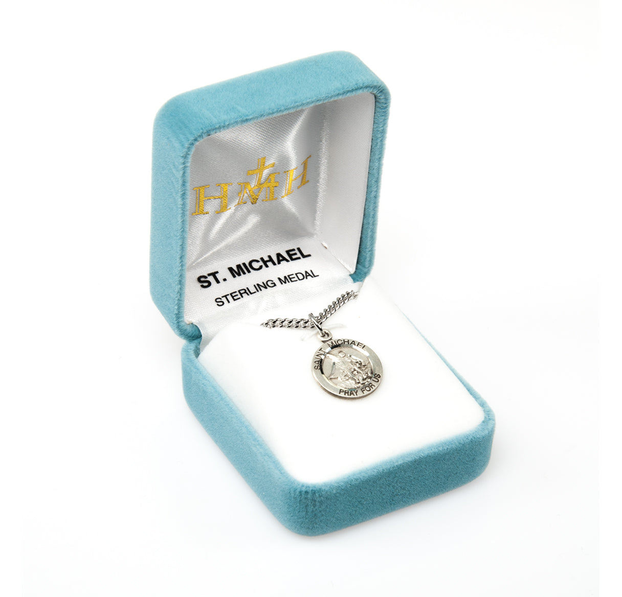 Patron Saint Michael Round Sterling Silver Medal