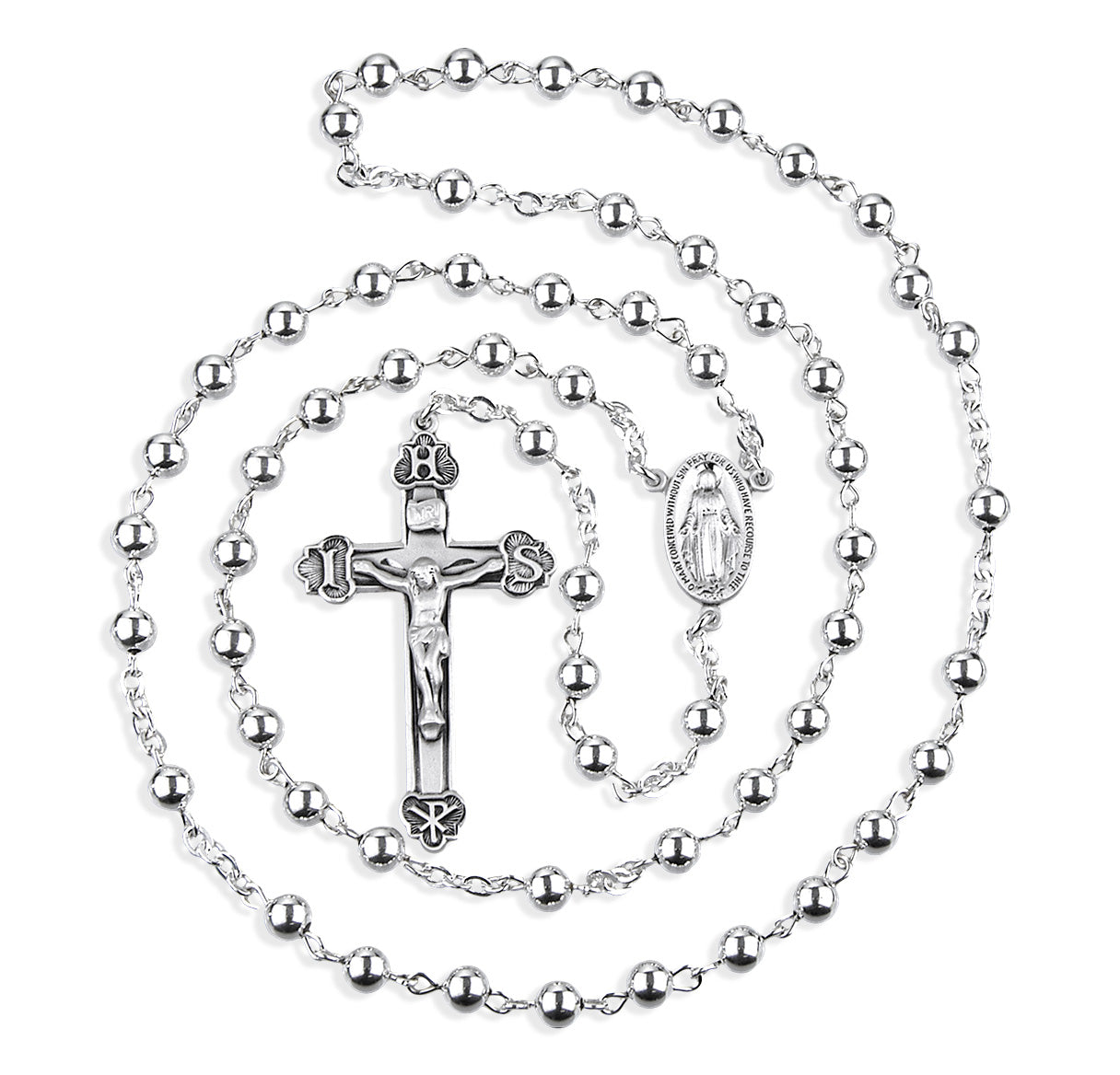 High Polished 5mm Sterling Silver Round Beads- Bxd 68/151