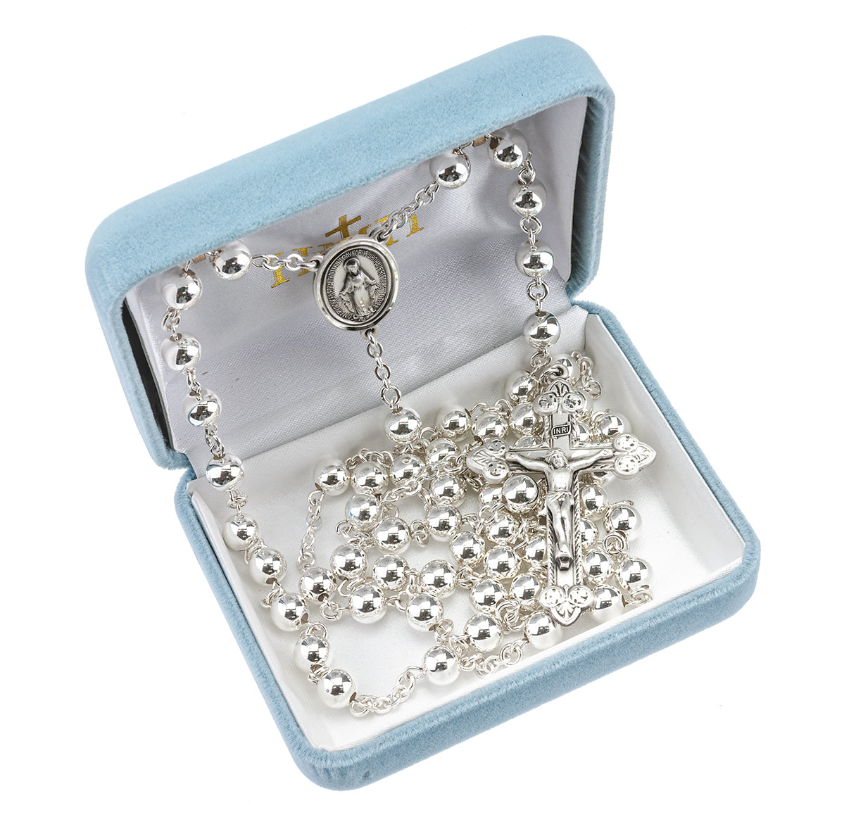 High Polished 7mm Sterling Round Beads-Bxd 30/186