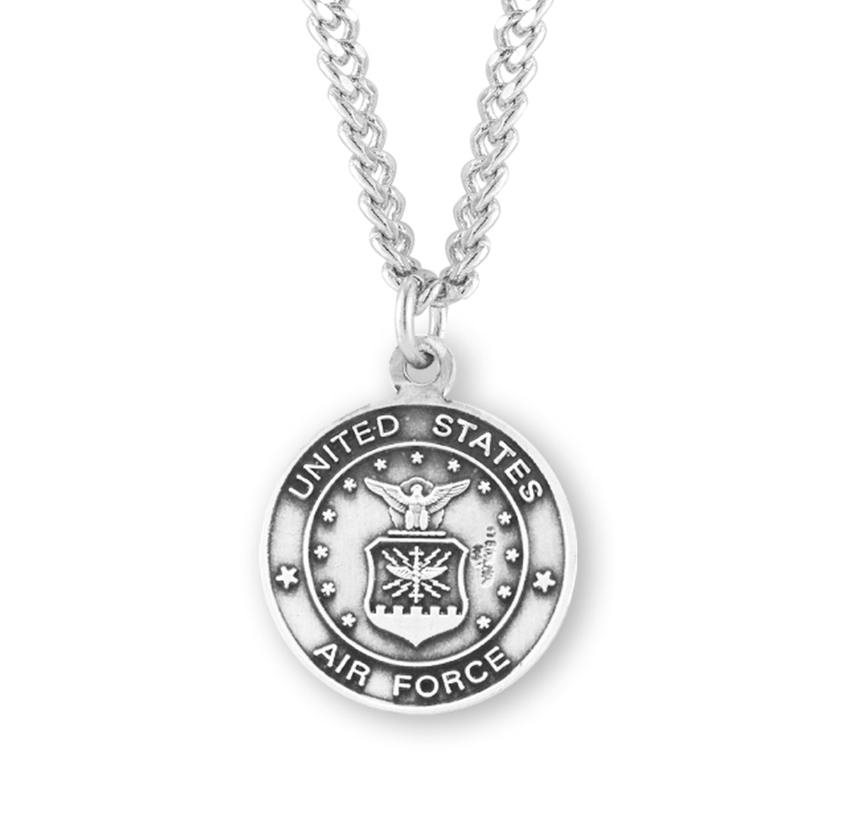 Sterling Silver St. Michael Air Force 18" Ch-Bxd