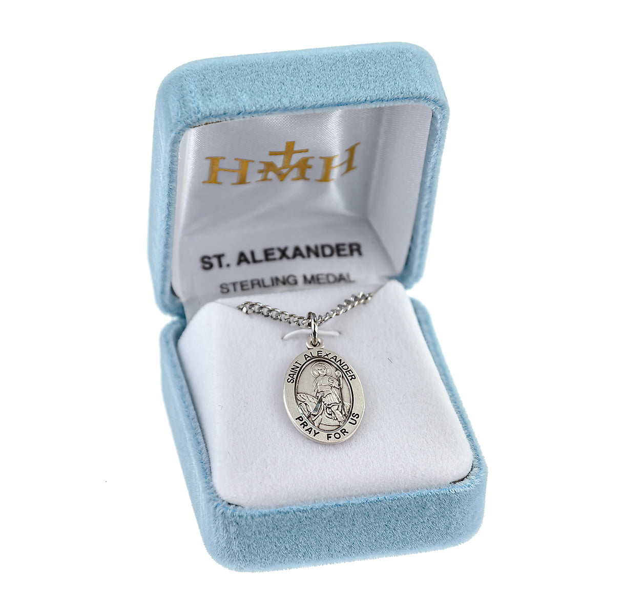 Patron Saint Alexander Oval Sterling Silver Medal