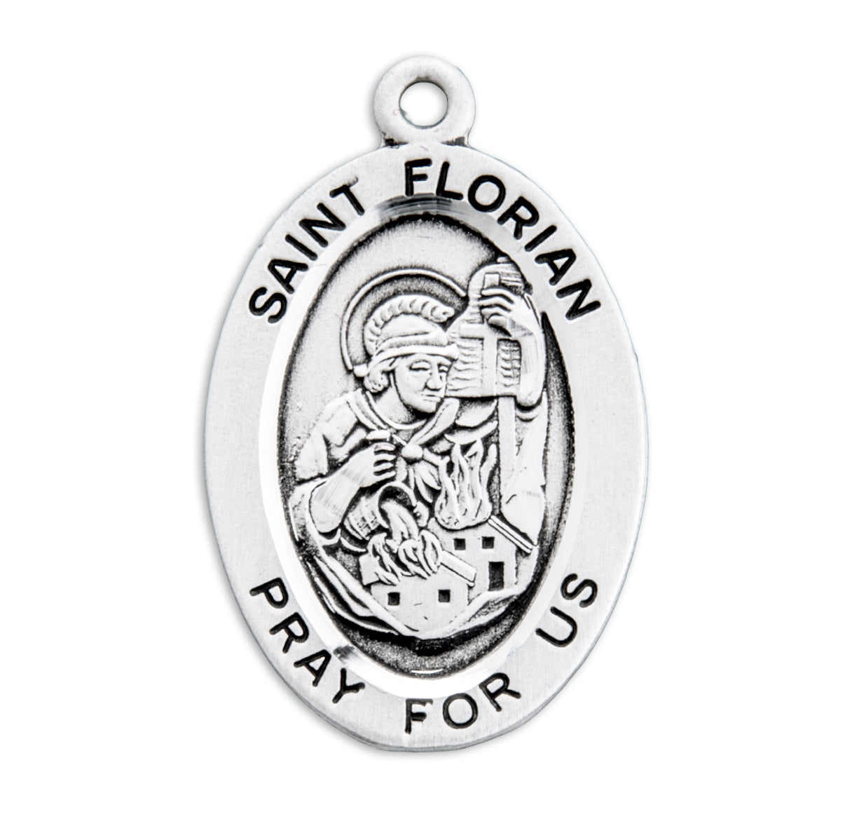 Sterling Oval St.Florian w/ 18" Ch-Bxd