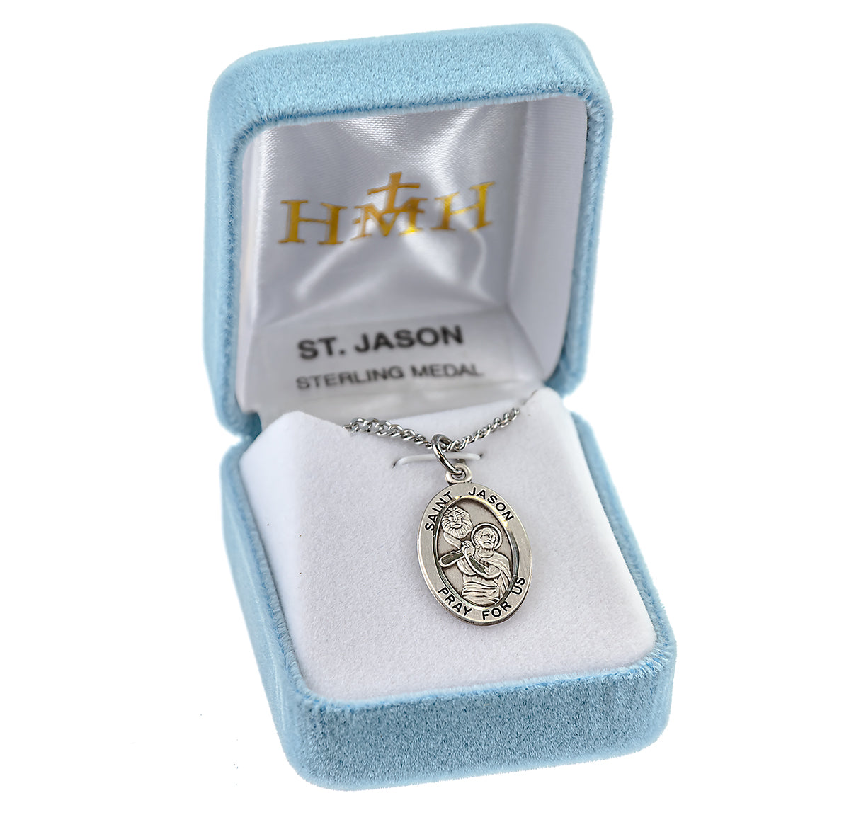 Patron Saint Jason Oval Sterling Silver Medal
